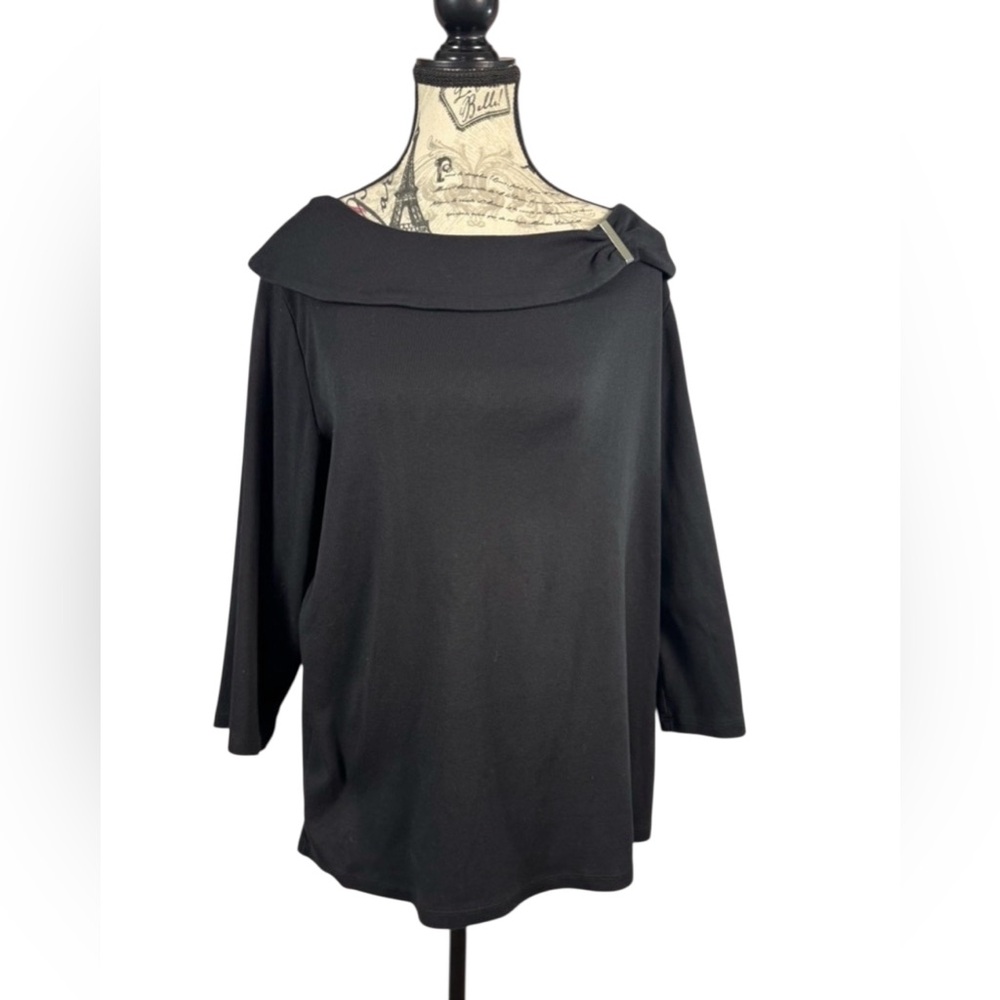 Rafaella Studio Women’s Plus Size Black Knit Top Size 1X